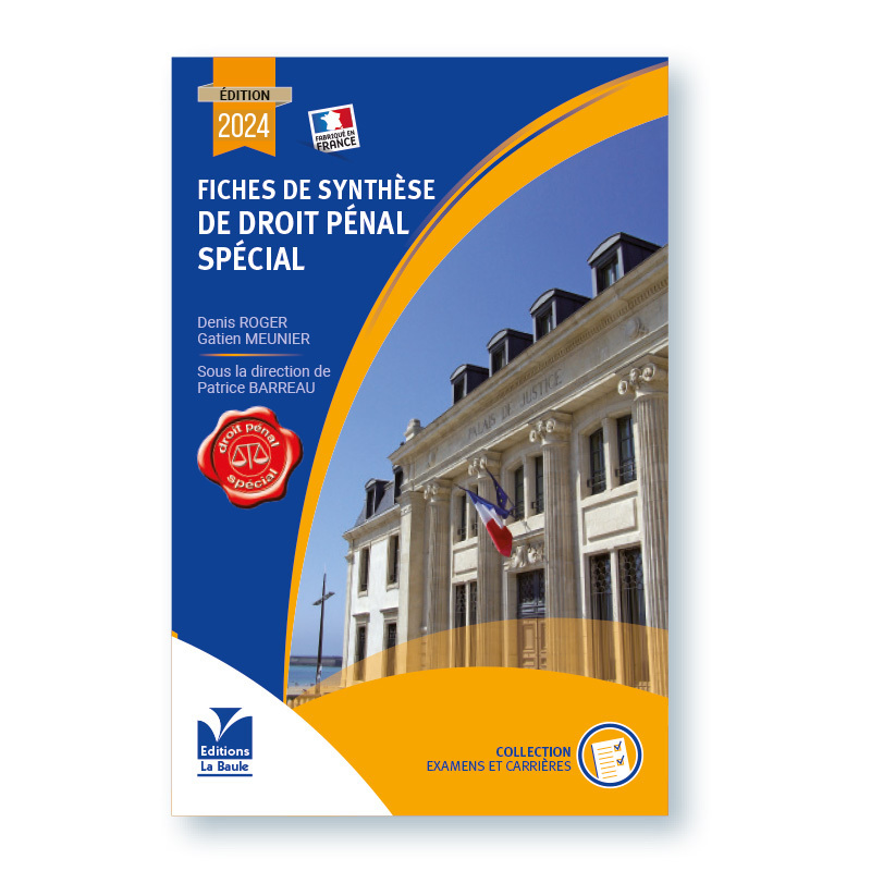 Déstockage Fiches de Synthèse de Droit Pénal Spécial