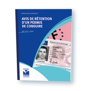 Avis de rétention d'un permis de conduire